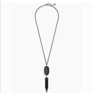 Kendra Scott Rayne long pendent necklace- gunmetal
